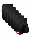 DANISH ENDURANCE Calzoncillos Deportivos, Bóxers para Hombre Ajustados, Transpirables y Sin Etiquetas, 6 Pack Negro L