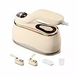 MiTdir Plancha de Vapor Portátil 175x80mm Panel de esmalte de cerámica Hierro LCD 220ml Tanque de agua 1200W y 15s Calentamiento rápido Vaporizador de 4 velocidades Garment Steam Iron