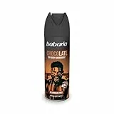 Babaria - Desodorante Body Spray Chocolate, Sin Aluminio, Contiene Aloe Vera, Hidrata y Perfuma, Apto para Todo Tipo de Pieles, Hombre, Vegano - 200 ml