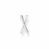 THOMAS SABO Abrazadera de la oreja Single Bolas Doble Plata de Ley 925 EC0023-001-21, Plateado