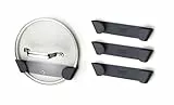 Joseph Joseph CupboardStore Juego de 4 Soportes para Tapas de Ollas y Sartenes, Organizador Autoadhesivo para Montaje en Pared, Apto para Tapas de hasta 24 cm, Cinta 3M VHB Incluida