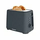 Taurus – Tostador Jonic Toast, 1150W, 7 Niveles Tostado, 3 Funciones, 2 Ranuras, Autocentrado, Indicador luminoso, Elevación extra,Recoge cables, Recogemigas, Negro