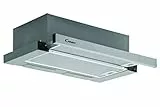 Candy CBT625_2X Campana telescópica, ancho 60 cm, 2 niveles de potencia, capacidad extracción 332.1 m3/h, iluminación LED, 67.5 W, 56 decibels, inox
