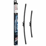 Bosch Aerotwin A555S - Front Windscreen Wipers - Set of 2 Replacement Blades - Comes with Pre-assembled Adapter - 2 Blades, 600mm/400mm