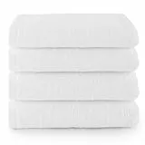 Top Towel - Plus - Toallas baño - 4 toallas de cara o bidet - 30x50 cms - Algodon 100% - Blanco