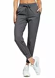 Libin Pantalones Deportivos Mujer Pantalón de Chándal con Bolsillos Elásticos Transpirables para Correr Gimnasio Deportes Jogging Casual, Gris Oscuro 3XL