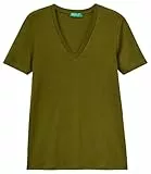 United Colors of Benetton T-Shirt 3ga2e4230 Camiseta, Verde, M Mujeres