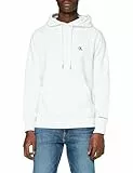 Calvin Klein Sudadera Hombre CK Essentials con Capucha, Blanco (Bright White), M