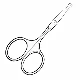 Eupneicu Tijeras De Para El Pelo De La Nariz [ 9,5 Cm ], Tijeras Redondeadas Para El Pelo De La Nariz, Tijeras De Cejas, Recortador De Acero Inoxidable Y Tijeras Para Hombres Y Mujeres