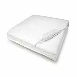 Medisana HU 662 Calefacción bajo la cama, 150 x 80 cm, desconexión automática, protección contra sobrecalentamiento, 6 ajustes de temperatura, lavable para todos los colchones estándar, Blanco Limpio