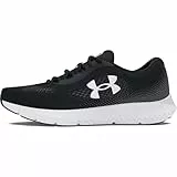 Under Armour UA Charged Rogue 4 Deportivas de hombre para correr, ligeros zapatos de deporte para hombre, color negro/blanco/blanco