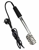 Novanetus Calentador GTN2.0 Calefactor de inmersión 2,0 kW 2000 W 230 V de ACERO INOXIDABLE, Hervidor eléctrico de viaje, color negro