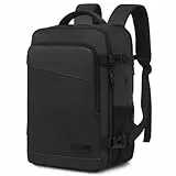 Yankony Mochila Viaje Cabina Avion 40x20x25 para Ryanair Travel Backpack 20L con Compartimiento para Portátil de 14 Pulgadas Impermeable y Antirrobo Equipaje De Mano Hombre Mujer, Negro