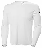 Helly Hansen Hombre Camiseta HH Tech Crew, Blanco, XL