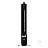 Cecotec Ventilador de Torre EnergySilence 9090 Skyline Smart Light de 42', 65 W, Luz LED, Pantalla LED táctil, Mando a distancia, 6 velocidades y 3 modos, Oscilación 150º, Temporizador