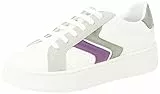 Geox D Skyely A, Zapatillas Mujer, Optic White Purple, 38 EU