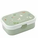 Mepal - Fiambrera Campus - Bento Box para Niños - Lonchera con Compartimento Bento y Tenedor - Fiambrera con Cierre de Clip - Sin BPA y apta para Lavavajillas - 750 ml - Little Farm