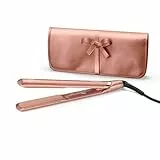 BaByliss Plancha de Pelo Rose Gold - Placas de cerámica, Peinado suave, Multivoltaje, Plancha de viaje, Calentamiento ultrarrápido en 15 s, 3 ajustes de calor hasta 235°C, Alisado fácil, 2598PE