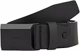 Calvin Klein Cinturón Hombre Beveled Plaque con Hebilla Rectangular, Negro (Ck Black Smooth), 95 Cm
