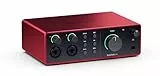 Focusrite Scarlett 4i4 4.ª gen. interfaz de audio USB para músicos, compositores, guitarristas y creadores de contenido. Grabación de estudio, alta fidelidad y todo el software necesario