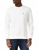 Calvin Klein Sudadera Hombre CK Essential sin Capucha, Blanco (Bright White), XL