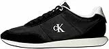 Calvin Klein Runner Sneaker Hombre Retro Mix con Logotipo, Negro (Black/Bright White), 47