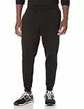 Amazon Essentials Pantalones Deportivos Holgados, Forro Polar, Ajuste Cómodo Hombre, Negro, L