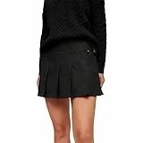 Superdry Low Rise Pleated Mini Skirt Falda, Grey Tones Check, 40 para Mujer