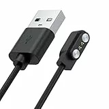 Mugust 5V Cable Cargador para Smartwatch Magnética Cargador Reloj Inteligente Accesorios para YAMAY SW023 Willful SW021 SW025 Letsfit ID206 ID205L Blackview (2 Pines 2.84mm)(USB 100cm)
