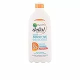 Garnier Delial Sensitive Advanced Leche Protectora Solar Formato XXL Familiar. Ceramide Protect: mantiene la piel hidratada y la función barrera intacta. 0% pegajoso, 0% graso.
