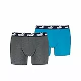 PUMA Elements Boxer, Azul, S (Pack de 2) Hombres