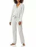 Amazon Essentials Conjunto de Pija con Camisa de Manga Larga y Pantalón Largo en Modal y Algodón Mujer, Gris Mezcla, S