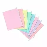 Viquel - Lote de 8 carpetas colgantes de plástico RAINBOW PASTEL - Color pastel - Plástico resistente - Ficha de identificación - Surtido de 5 colores