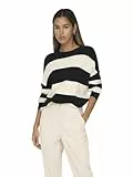 Only Onlatia-Jersey de Rayas L/S Suéter Mujer, Black/Stripes:whitecap Gray Melange, M