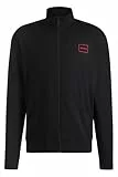 HUGO Laze Zip Jacket Ropa de Estar por casa_Chaqueta, Black1, L para Hombre