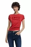 Desigual TS_Love DSGL T-Shirt, Rojo, M Women's