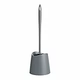 TATAY Escobilla WC | Materiales Resistentes | Diseño Moderno | Cepillo Fijo y Duradero para Buena Higiene Escobillas de Baño | Fabricada en España | 12 x 12 x 38 cm - Gris