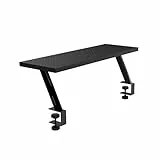 Mars Gaming MGDS, Soporte Elevador Monitor, Eleva el Monitor 17cm, Soporte de Mesa Ergonómico en Acero, Tablero Fibra Carbono 60x20cm, Soporte Pantalla para Escritorios de 10 a 33mm de Grosor, Negro
