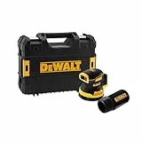 DEWALT DCW210NT-XJ - Lijadora Rotorbital sin Escobillas XR 18 V Diámetro 125 mm Electrónica sin Cargador/Batería con Maletín Tstak II, Negro/Amarillo