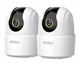 Imou Camara Vigilancia 4MP(2-Pack), Detección de Humano, Cámara de Vigilancia WiFi Interior 360° con Sirena, Audio Bidireccional, Compatible con Alexa, Visión Nocturna