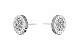 Tommy Hilfiger Jewelry Pendientes de Botón para Mujer de Acero Inoxidable con Cristales - 2780565