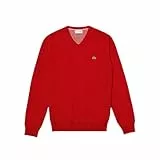 Lacoste Ah4087 Suéter para Hombre, Rojo (Rouge/Farine-Rouge Azc), Small (Talla del fabricante: 3)