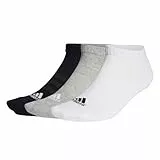 adidas Unisex adulto Cushioned Low-Cut Socks 3 Pairs, Medium Grey Heather / White / Black, 6.5-8
