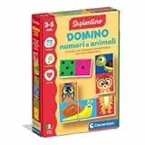 Clementoni Sapientino – Domino con números y Animales, Juego Educativo método montessoriano para niños de 3 a 5 años para reconocer Animales y Aprender a Contar, Fabricado en Italia, Idioma Italiano,