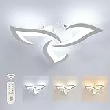 Comely Lámpara de Techo LED Regulable, Moderna Plafon Techo de Acrílico 35W 3937LM, 3000K-6500K, Accesorio de Iluminación de Techo con Control Remoto para Dormitorio Sala de Estar, Dia 58cm