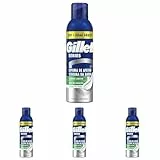 Gillette Series Espuma De Afeitar Calmante Con Aloe Vera Para Maquinilla De Afeitar Para Hombre, 250ml (Paquete de 4)
