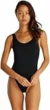 Calvin Klein Traje de baño Mujer Scoop Back One Piece con Logotipo en los Tirantes, Negro (Pvh Black), M