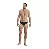 Speedo Men's Essential Eco Endurance+ 7cm Swimming Briefs| Chlorine Resistant | Recycled Fabric | Swim Fitness | Training | Holiday, Black, 34