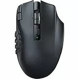 Razer Naga V2 HyperSpeed - Ratón Inalámbrico Ergonómico para Juegos MMO, 19 Botones Programables, Hyperspeed, hasta 250 Horas de Duración De La Batería, Sensor Óptico Focus Pro 30K, Negro