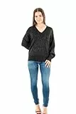 ONLY Onllucia LS V-Neck Knt Jersey de Punto, Black/Detail:DTM Glitter, S para Mujer